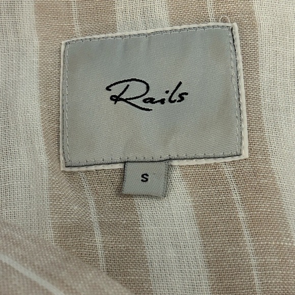Rails Cito Shore Stripe Linen Blend Button-Up Shirt - Picture 11 of 11